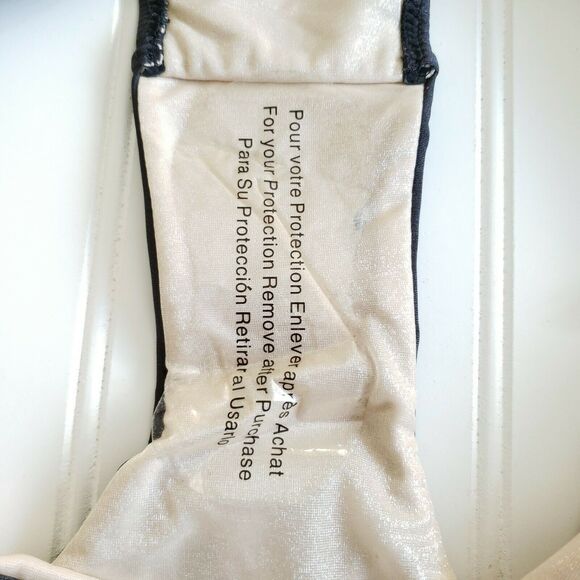 AMUSE SOCIETY Eliza micro stud cheeky swim bikini bottom in charcoal Size L NEW - Picture 4 of 7